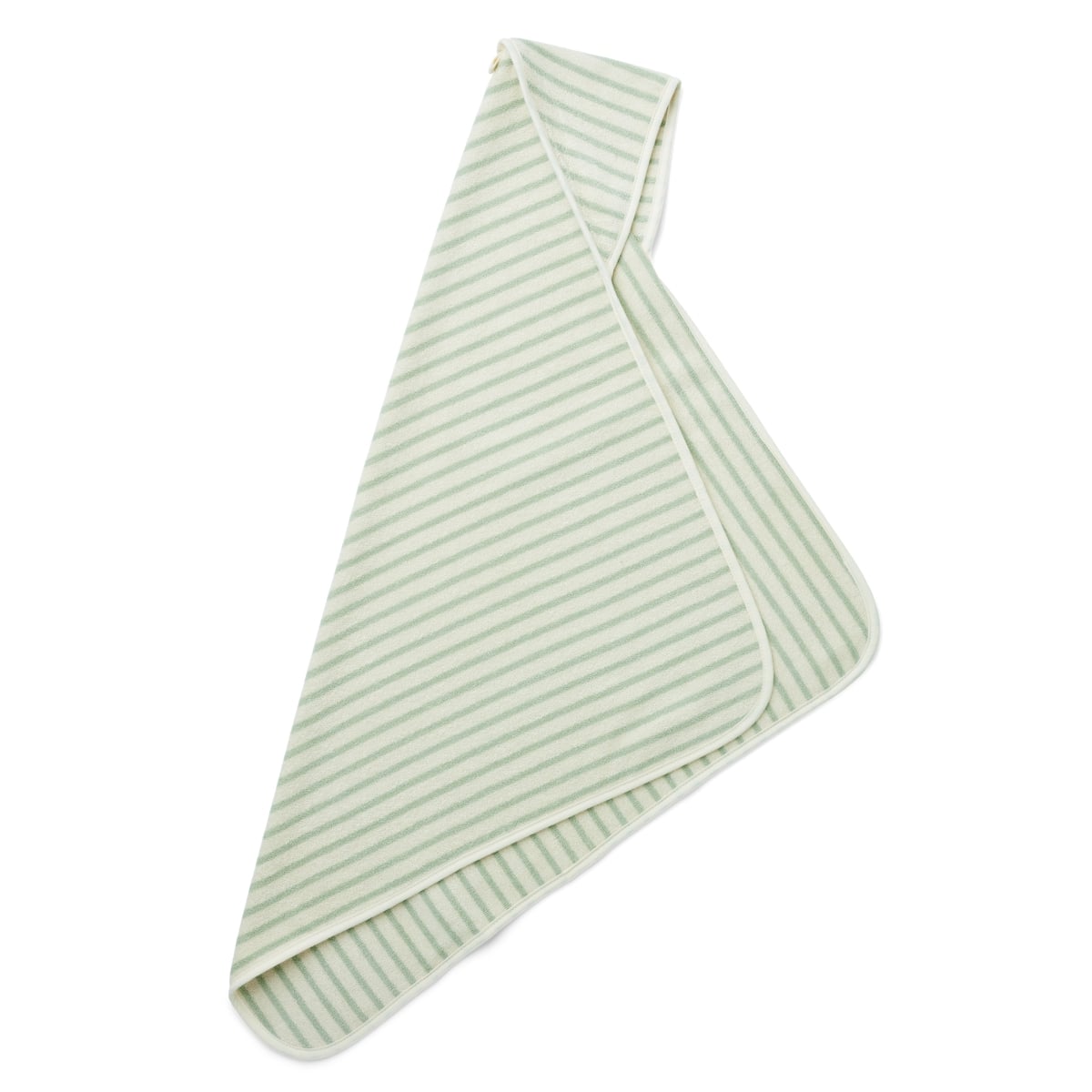 DELISTED Liewood Kapuzenhandtuch Alba „Dusty mint / creme de la creme“, gestreift, 70x70cm – Bild 2