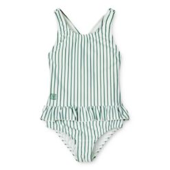 Liewood Kinder-Badeanzug Amara „Garden green / Creme de la creme“, LSF 40+, Gr. 86-128