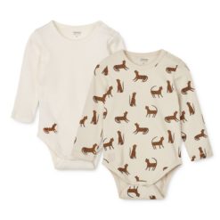 Liewood Baby-Body Yanni „Leopard sandy : Creme de la creme“, 2er-Set, Gr. 56-92 01