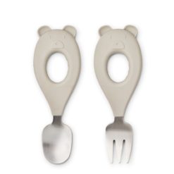 Liewood Babybesteck-Set Stanley „Mr Bear / Sandy“