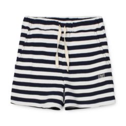 Liewood Bako yarn dyed shorts_LW17215_1440_Y_D Stripe Creme_Midnight navy_1-23_1