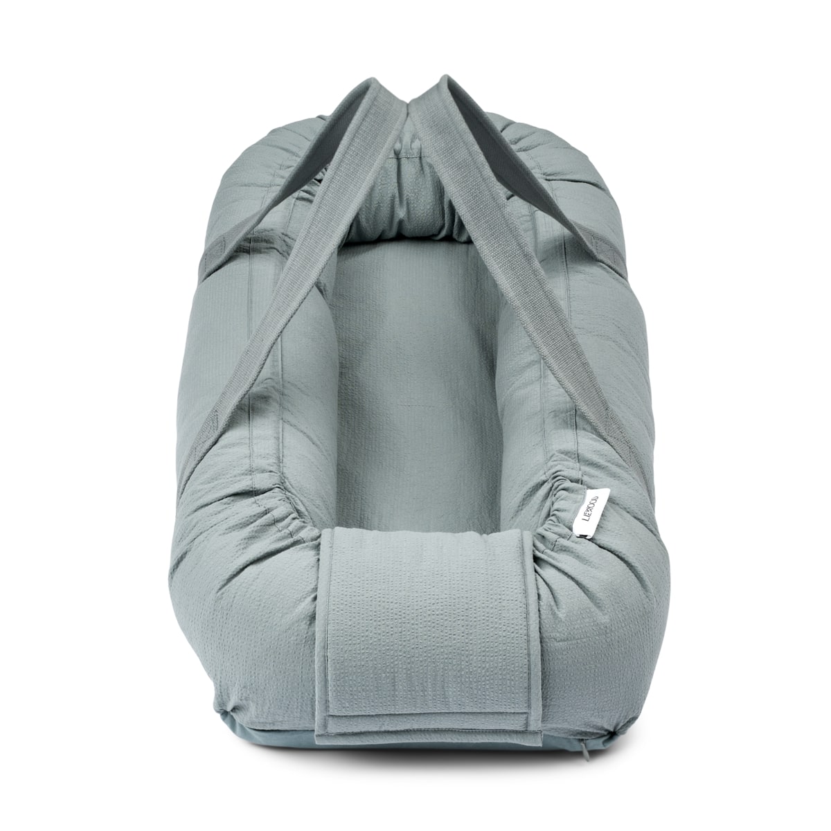 Liewood Gro Babylift / Babynest „Blue fog“, Seersucker, Bio-Baumwolle
