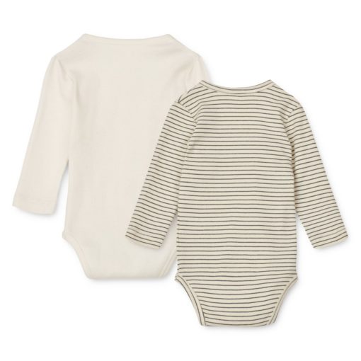 Liewood Baby-Body Hali „Whale blue / Creme de la creme“, 2er-Set, Gr. 74-80 – Bild 2