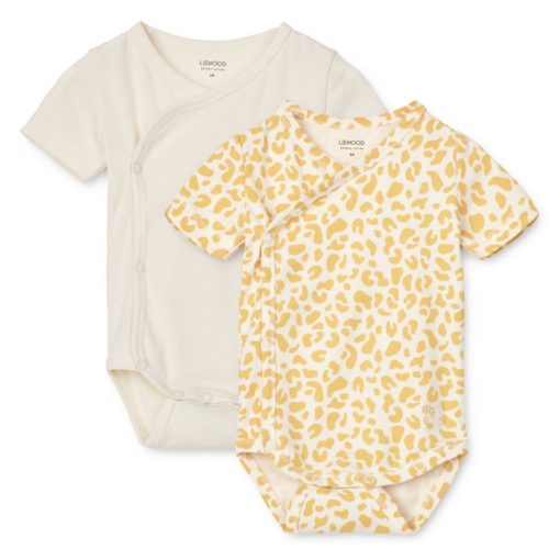 Liewood Baby-Body Hali „Leo jojoba / Creme de la creme“, 2er-Set, Gr. 56-80