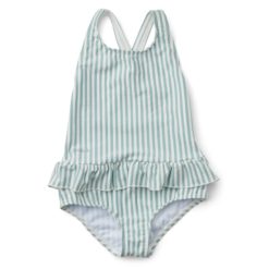 Liewood Kinder-Badeanzug Amara „Sea blue / White“, LSF 40+, Gr. 86-128