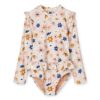 Liewood Kinder Badeanzug Sille „Flower market : Sandy mix“, LSF 40+ 01