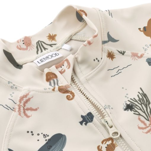 Liewood Schwimm-Jumpsuit Max „Sea creature / Sandy“, LSF 40+, Gr. 56 – Bild 3