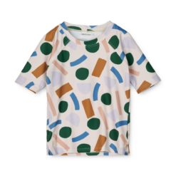 Liewood Noah Kurzarm-Schwimm-T-Shirt „Paint stroke / Sandy“, LSF 40+, Gr. 56-128