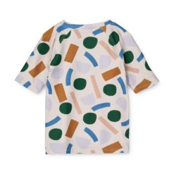 Liewood Noah Kurzarm-Schwimm-T-Shirt „Paint stroke / Sandy“, LSF 40+, Gr. 56-128