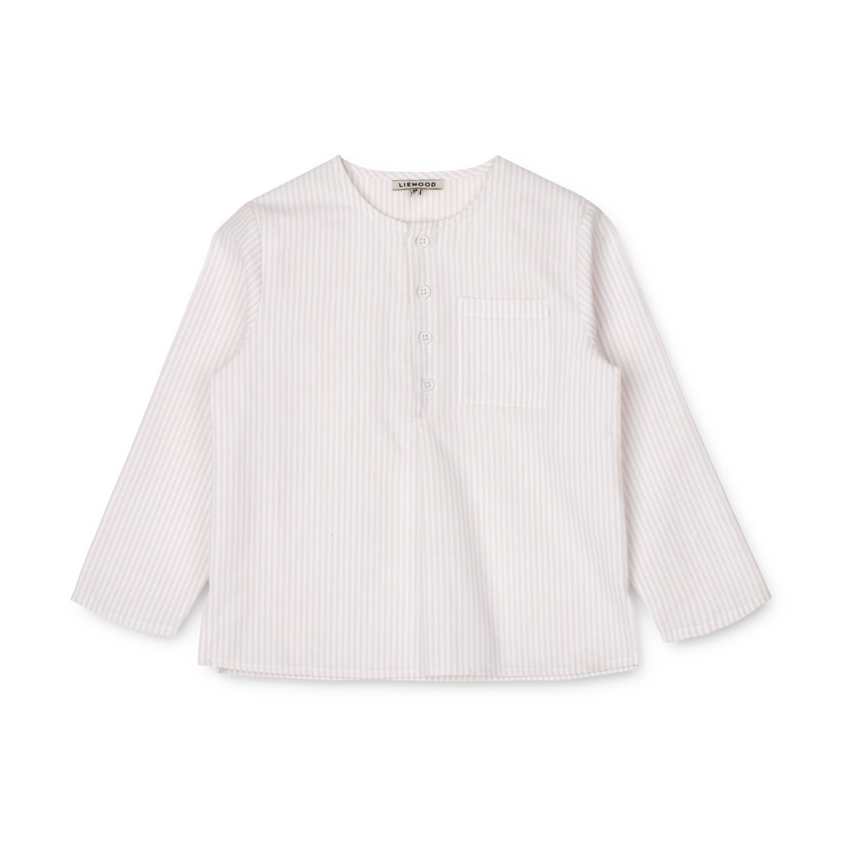 Liewood Kinder-Hemd Housten „Crisp white / Sandy“, garngefärbt, Gr. 56-122
