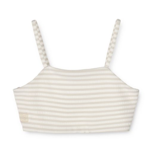 Liewood Kinder-Bikini-Set Lucette „Crisp white / Sandy“, Seersucker, LSF 40+, Gr. 86-98, 128 – Bild 3