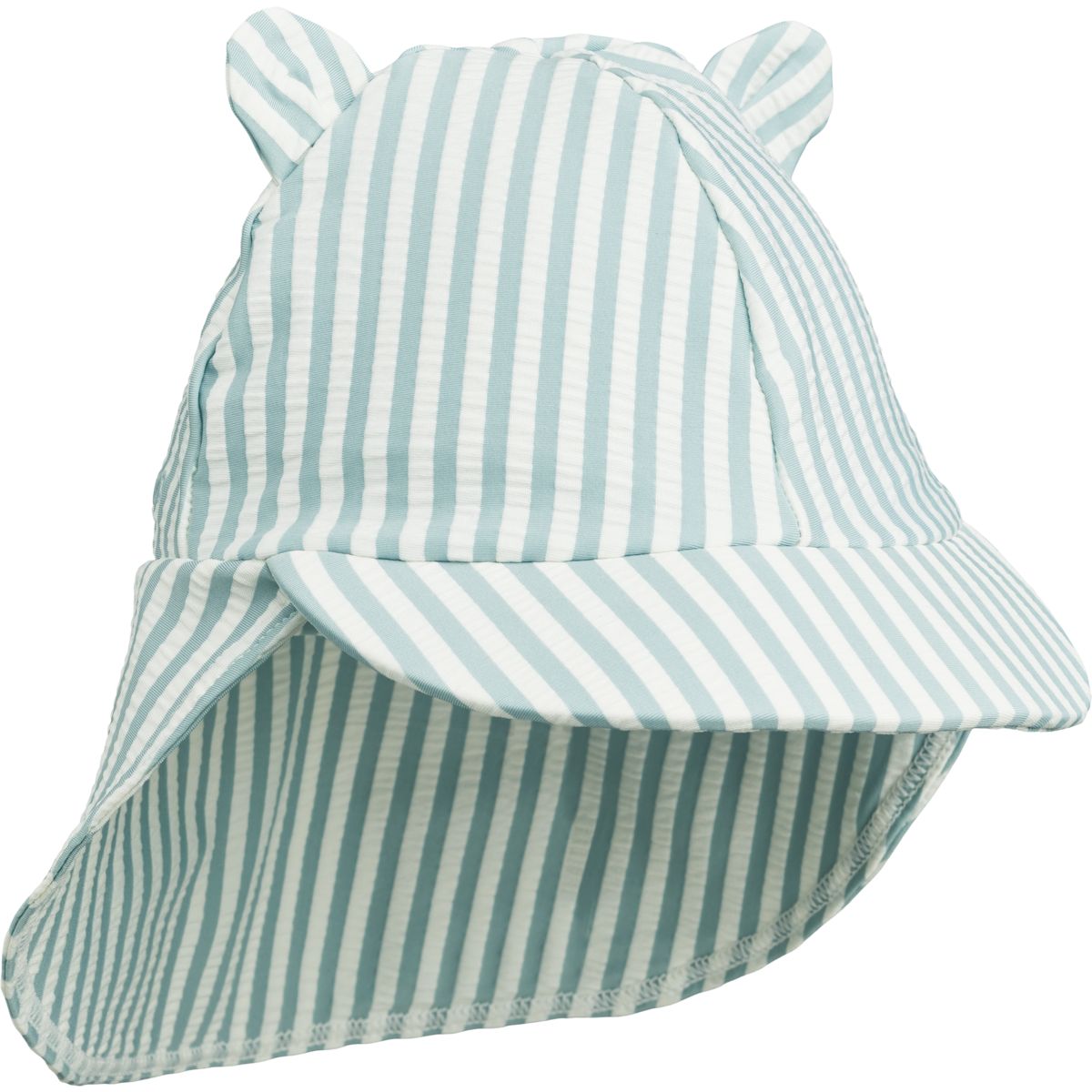 Liewood Senia Seersucker Sonnenhut „Sea blue : White“, LSF 40+, 0-2 Jahre 01