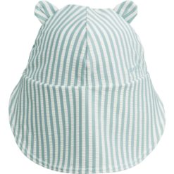 DELISTED Liewood Senia Seersucker Sonnenhut „Sea blue / White“, UV 40+ – Bild 2