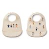 Liewood Tilda Silikon Lätzchen „Kids / Sandy“, 2er Set