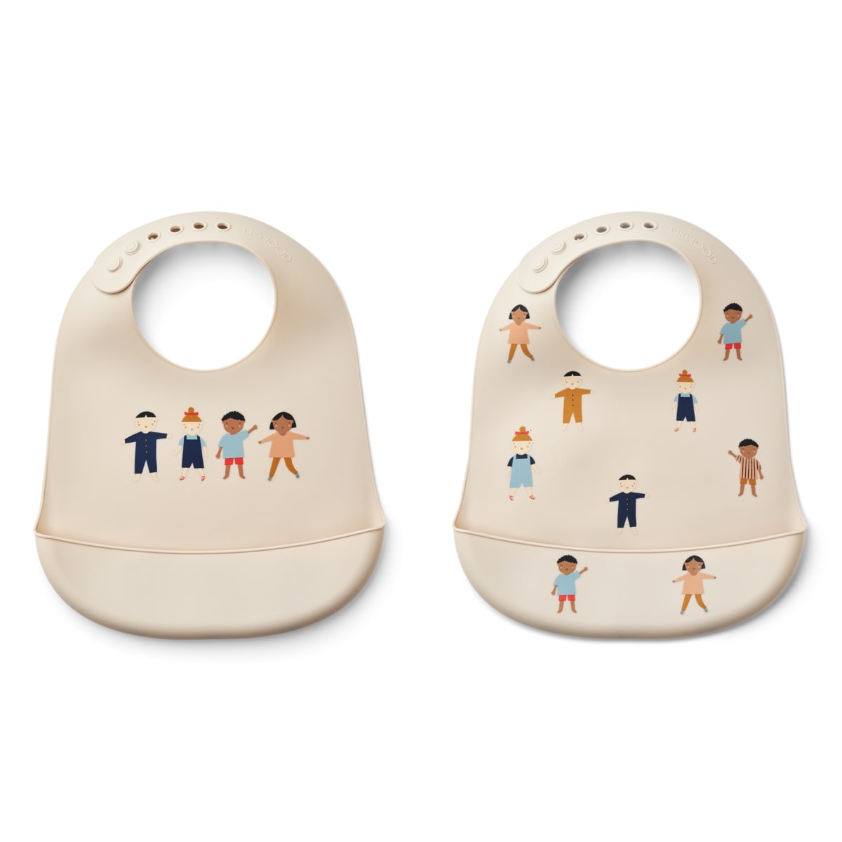 Liewood Tilda Silikon Lätzchen „Kids / Sandy“, 2er Set