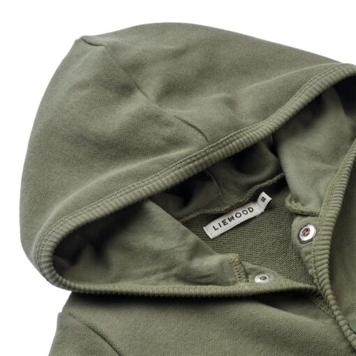 Liewood Kinder-Sweat-Jumpsuit Topeka „Faune green“, Gr. 56-80, 92-104 – Bild 3