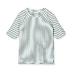 Liewood Noah Kurzarm-Schwimm-T-Shirt „Sea blue : White“, Seersucker, LSF 40+, Gr. 56-128