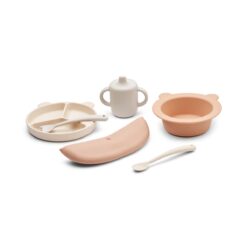 DELISTED Liewood Silikon Geschirr-Set Stina „Mr bear / Tuscany rose multi mix“, 6er-Geschenkset – Bild 3