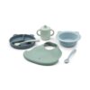 Liewood Silikon Geschirr-Set Stina „Mr bear / Dusty mint multi mix“, 6er-Geschenkset