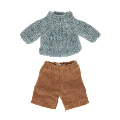 Maileg Puppenkleidungs-Set für Großer Bruder Maus „Strickpullover-Set“