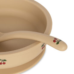DELISTED Konges Sløjd Silikon-Schüssel-Set „Cherry“, Saugnapf – Bild 2