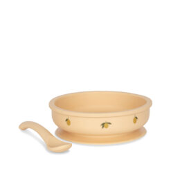 Konges Sløjd Silikon-Schüssel-Set „Lemon“, Saugnapf 01