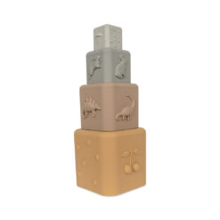 Konges Sløjd Stapelturm aus Silikon „Shitake mix“, Badespielzeug, 4-teilig 01