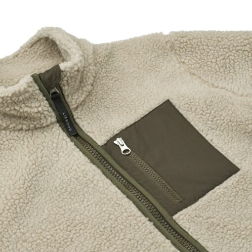 Liewood Sherpa Erwachsenen Jacke Nelson „Nebelgrau / Army brown“ – Bild 4