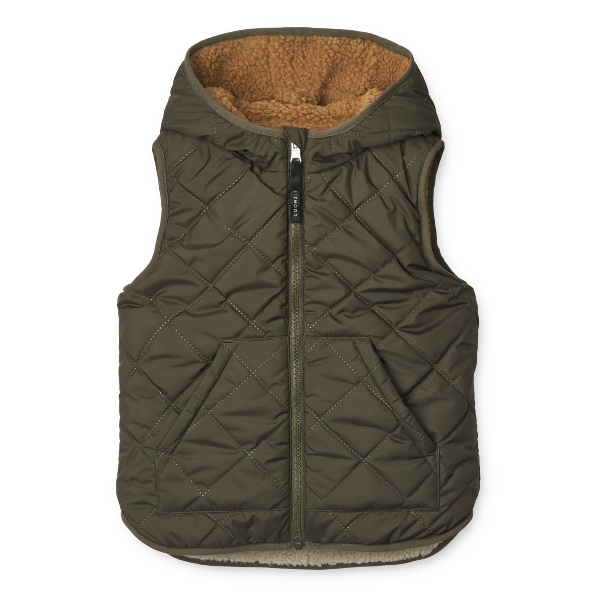 Liewood Diana Thermo-Wendeweste für Kinder „Army brown mix“, Gr. 80, 86 – Bild 2