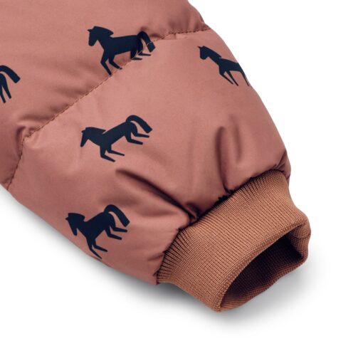 Liewood Polle Daunenjacke für Kinder „Horses / Dark rosetta“, Gr. 68-104 – Bild 5