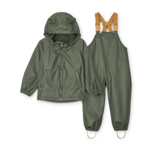 Liewood Melodi Regenbekleidungs-Set „Hunter green“