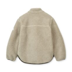 DELISTED Liewood Nolan Sherpa Jacke für Kinder „Nebelgrau / Army brown“, Gr. 116 – Bild 2