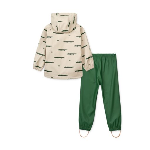 Liewood Moby Regenbekleidungs-Set „Crocodile / Sandy“, Gr. 104, 122 – Bild 3