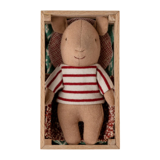 Maileg Kuscheltier Babyschwein mit Holzkiste „Mädchen“, H11cm