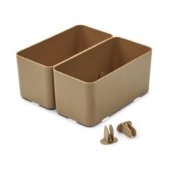 Liewood Aufbewahrungssystem Jamal „Oat“, large, 2er-Set, 21x10,5cm