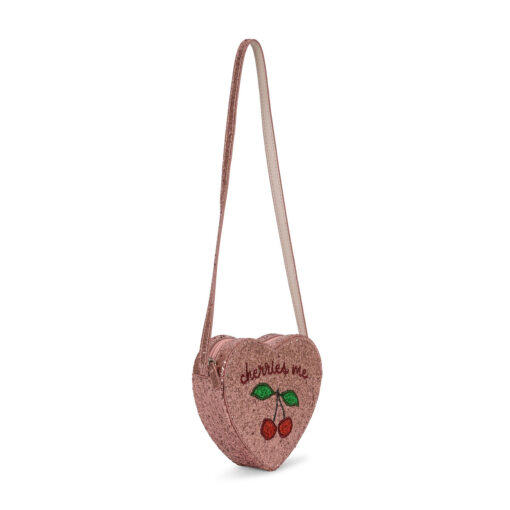 DELISTED Konges Sløjd Glitzer-Schultertasche Tut für Kinder „Cherry“ – Bild 2