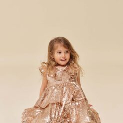 Konges Sløjd Paillettenkleid „Starla“, Gr. 74-104, 122/128 – Bild 7