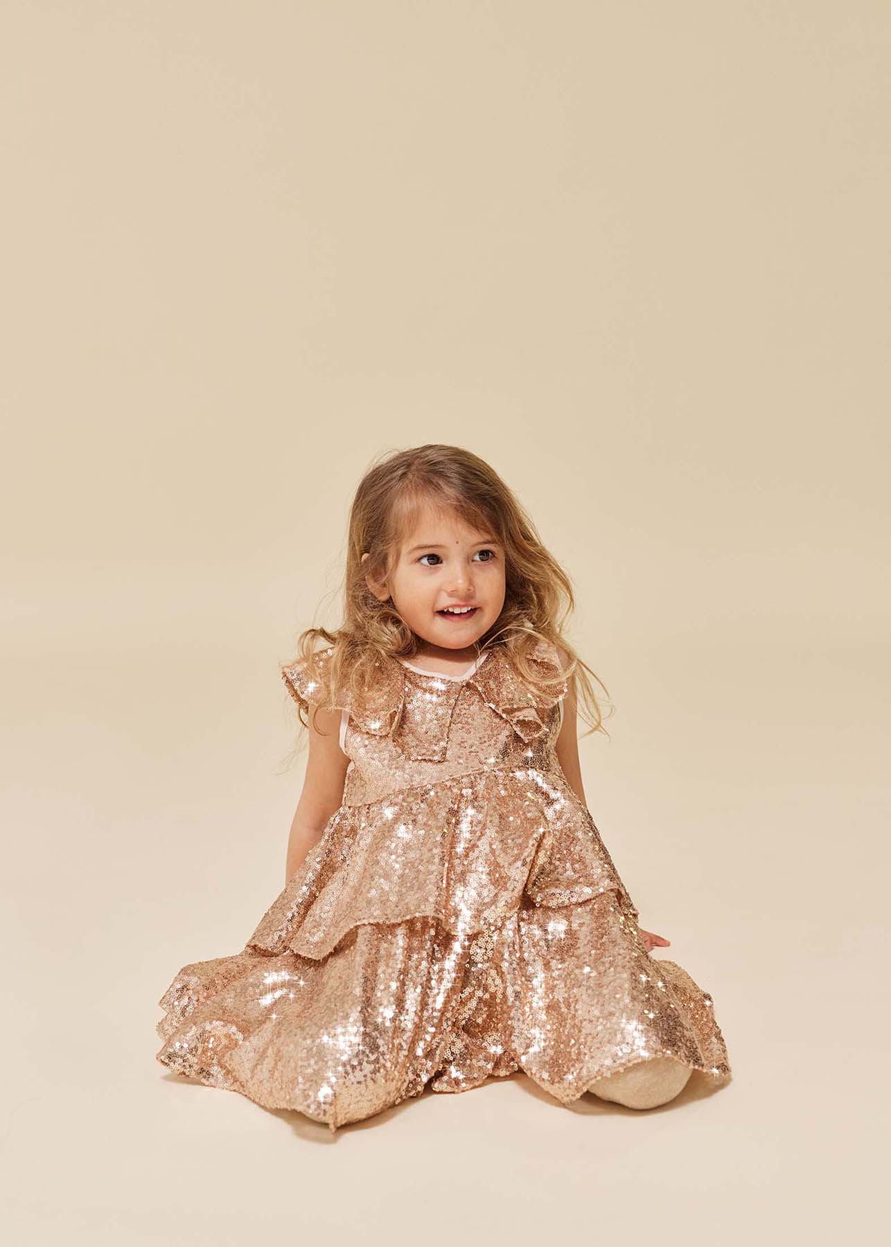 Konges Sløjd Paillettenkleid „Starla“, Gr. 74-104, 122/128 – Bild 7