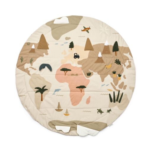 Liewood Aktivitätsdecke Adonna „World map / Sandy“, ø80cm – Bild 2