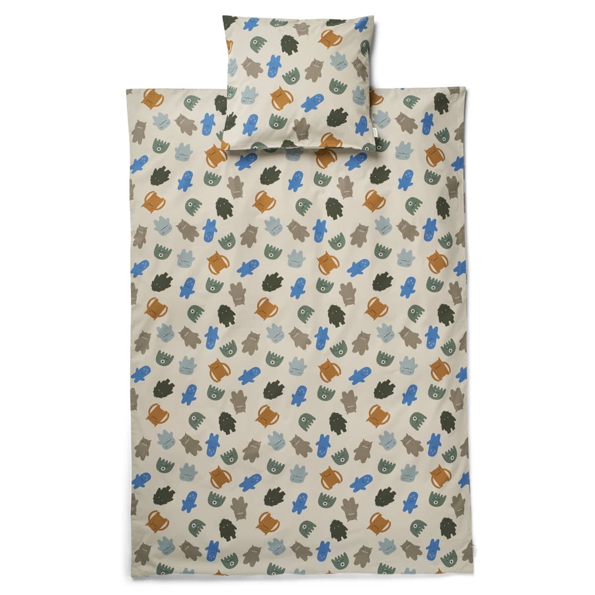Liewood Baby-Bettwäsche Carmen „Monsters blue mix“