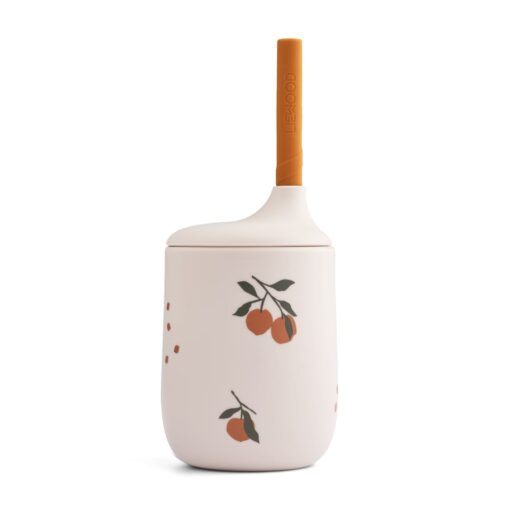Liewood Ellis Trinkbecher „Peach / Sandy“ aus Silikon
