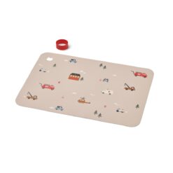 Liewood Jude Silikon-Tischset „Emergency vehicle / Sandy“, 42x30cm
