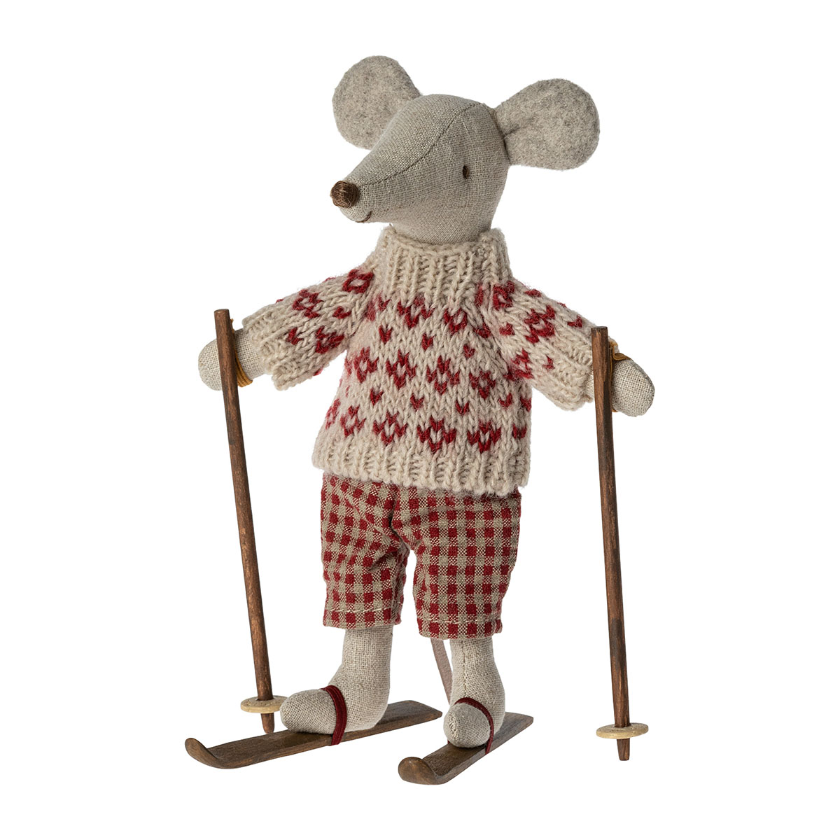 Maileg Mama Wintermaus mit Ski, H15cm