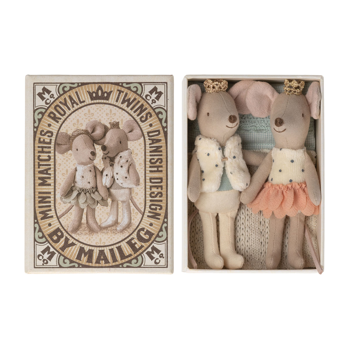 DELISTED Maileg Royale Zwillinge Kleine Schwester und Kleiner Bruder in der Box – Bild 3