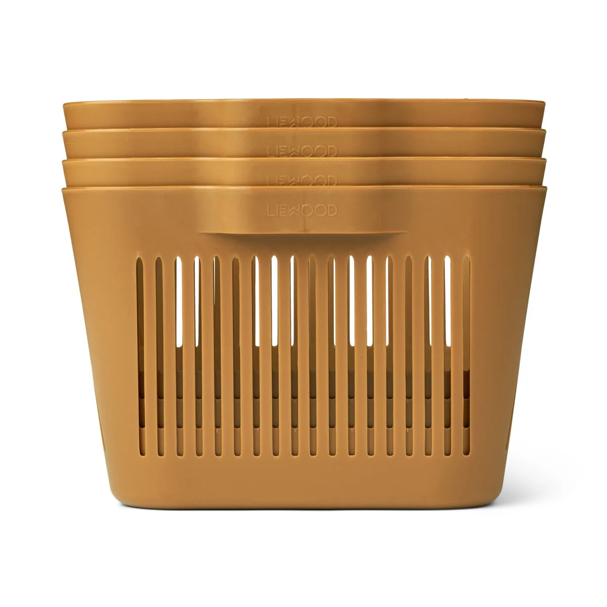 Liewood Kunststoffkorb-Set Makeeva „Golden caramel“, Small, 4-teilig