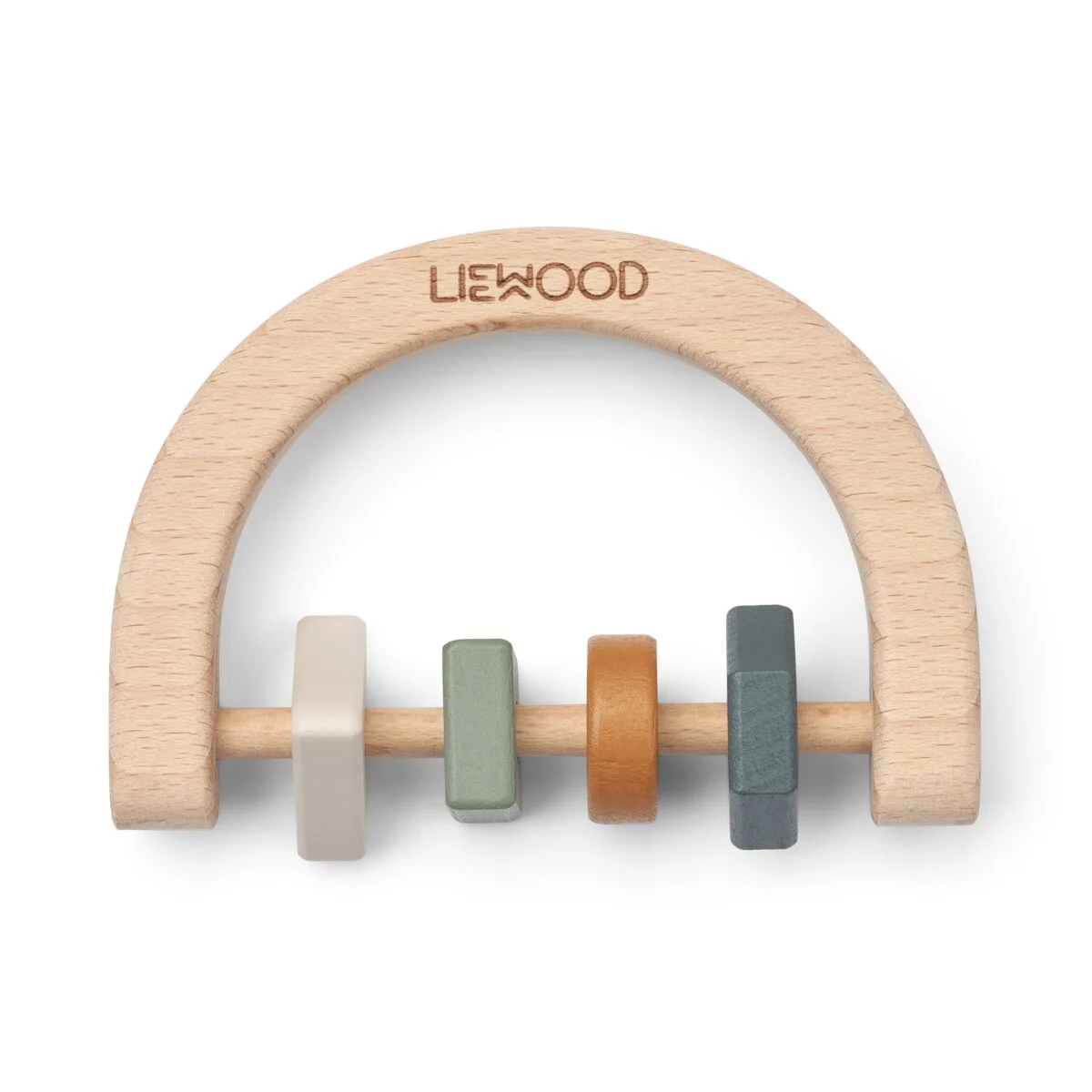 Liewood Holzrassel Bryn „Faune green multi mix“, 10x7cm