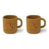 Liewood 3D Silikon-Tassen-Set Chaves „Golden Caramel“, 2er-Pack