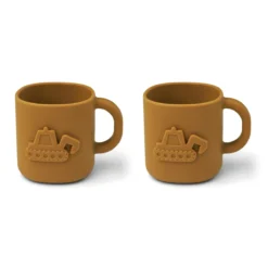 Liewood 3D Silikon-Tassen-Set Chaves „Golden Caramel“, 2er-Pack