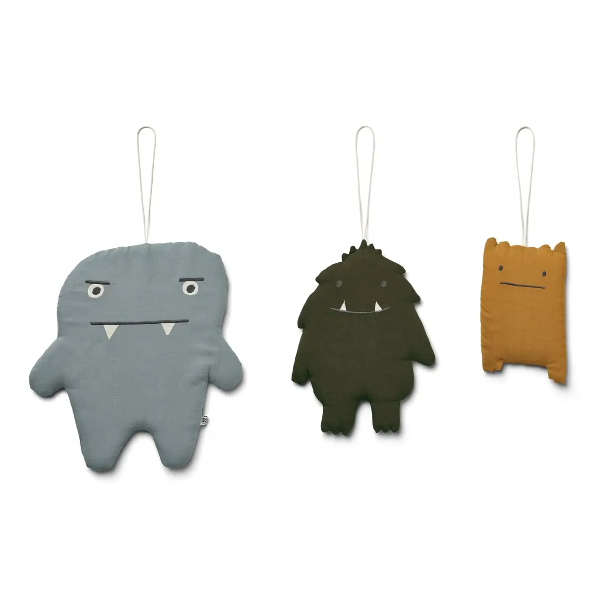 Liewood Wanddekoration Leonardo „Monsters blue mix“ 3er-Set