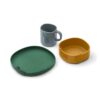 Liewood 3D Silikon-Geschirrset Kine „Golden caramel mix“, 3er-Set 01